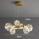 Modern chrome & gold decorbites crystal chandelier living room light