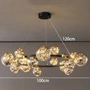 Modern chrome & gold decorbites crystal chandelier living room light