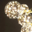 Modern chrome & gold decorbites crystal chandelier living room light