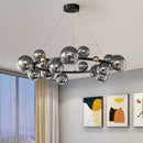 Modern chrome & gold decorbites crystal chandelier living room light