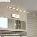 Modern chrome & gold led bathroom wall lamp with tubular metal shade