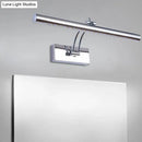 Modern chrome & gold led bathroom wall lamp with tubular metal shade