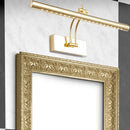 Modern chrome & gold led bathroom wall lamp with tubular metal shade