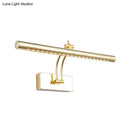 Modern chrome & gold led bathroom wall lamp with tubular metal shade