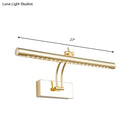 Modern chrome & gold led bathroom wall lamp with tubular metal shade