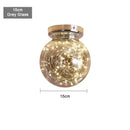 Modern chrome gypsophila led ceiling light bedroom glass globe