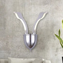 Modern chrome leaf led wall sconce bedroom warm white light acrylic shade