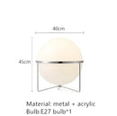 Modern chrome led floor lamp with white globe for living room