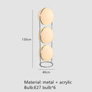 Modern chrome led floor lamp with white globe for living room