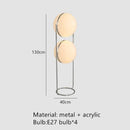 Modern chrome led floor lamp with white globe for living room