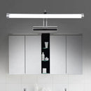 DecorBites™ Modern LED Indoor Vanity Light with Tubular Metallic Shade, Chrome Wall Sconce Lamp in Warm/White Light - 18"/21" Width