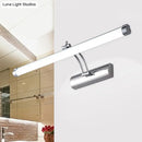 DecorBites™ Modern LED Indoor Vanity Light with Tubular Metallic Shade, Chrome Wall Sconce Lamp in Warm/White Light - 18"/21" Width