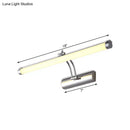 DecorBites™ Modern LED Indoor Vanity Light with Tubular Metallic Shade, Chrome Wall Sconce Lamp in Warm/White Light - 18"/21" Width