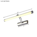DecorBites™ Modern LED Indoor Vanity Light with Tubular Metallic Shade, Chrome Wall Sconce Lamp in Warm/White Light - 18"/21" Width