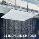 Modern chrome led rain shower head bathroom ceiling sprayer
