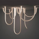 Modern chrome led u shape chandelier pendant lamp dining room