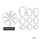 Modern chrome led u shape chandelier pendant lamp dining room