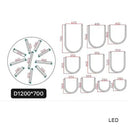 Modern chrome led u shape chandelier pendant lamp dining room