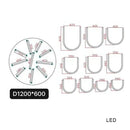 Modern chrome led u shape chandelier pendant lamp dining room