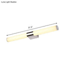 Modern chrome led wall light – bathroom cylindrical vanity light