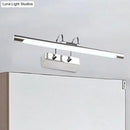 DecorBites™ Ultra-Thin LED Nickel Wall Lamp for Bathroom - Simple Style, Warm/White Light (17"/23" Width)