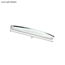 DecorBites™ Sleek Modern Metal Vanity Lighting: Oval Shade LED Wall Light Sconce in Chrome, 15"/21" Dia, Warm/White Light