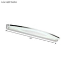DecorBites™ Sleek Modern Metal Vanity Lighting: Oval Shade LED Wall Light Sconce in Chrome, 15"/21" Dia, Warm/White Light