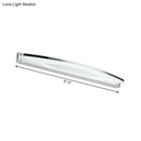 DecorBites™ Sleek Modern Metal Vanity Lighting: Oval Shade LED Wall Light Sconce in Chrome, 15"/21" Dia, Warm/White Light