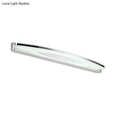 DecorBites™ Sleek Modern Metal Vanity Lighting: Oval Shade LED Wall Light Sconce in Chrome, 15"/21" Dia, Warm/White Light