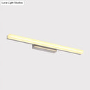 Modern chrome led wall light with streamlined metal shade bathroom