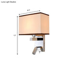 Modern chrome led wall sconce lighting with bedroom reading spotlight