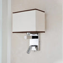 Modern chrome led wall sconce lighting with bedroom reading spotlight