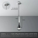 Modern chrome led water drop chandelier dining room pendant light