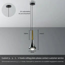 Modern chrome led water drop chandelier dining room pendant light