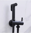 Modern chrome & matte black bidet spray set bathroom handheld shattaf