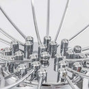 Modern chrome metal led chandelier starburst living room light
