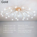 Modern chrome metal led chandelier starburst living room light