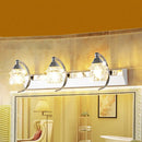 Modern chrome mushroom vanity mirror light with crystal shades bathroom