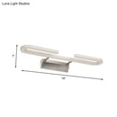 DecorBites™ Modern LED Acrylic Vanity Light Fixture in White - Paper Clip Shaped Wall Sconce Lamp for Bathroom