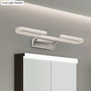 DecorBites™ Modern LED Acrylic Vanity Light Fixture in White - Paper Clip Shaped Wall Sconce Lamp for Bathroom