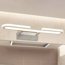 DecorBites™ Modern LED Acrylic Vanity Light Fixture in White - Paper Clip Shaped Wall Sconce Lamp for Bathroom