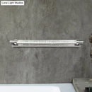 Modern chrome pipe acrylic vanity lighting bathroom wall lamp