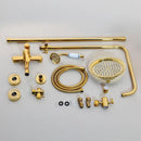 Modern chrome rain shower faucet set bathroom handheld spray