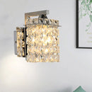 Modern chrome rectangle crystal wall light living room 110v-120v