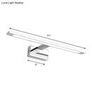 Modern chrome rectangle led bathroom vanity light