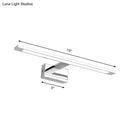 Modern chrome rectangle led bathroom vanity light
