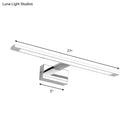 Modern chrome rectangle led bathroom vanity light