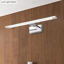 Modern chrome rectangle led bathroom vanity light