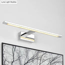 Modern chrome rectangle led bathroom vanity light