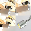 Modern chrome rectangle wall sconce beige linen bedroom light e26 e27